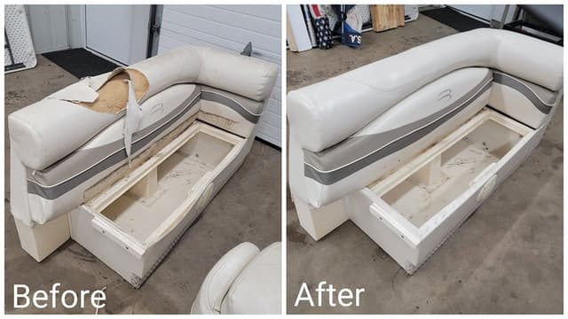 Marine upholstery repair by SouthPaw Upholstery