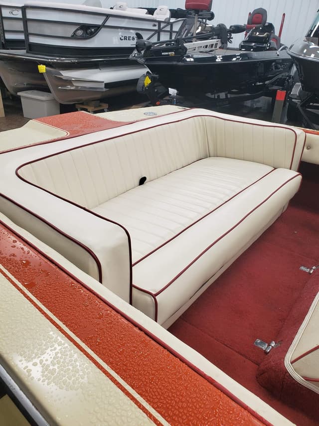 Custom Mastercraft boat stern bench upholstery
