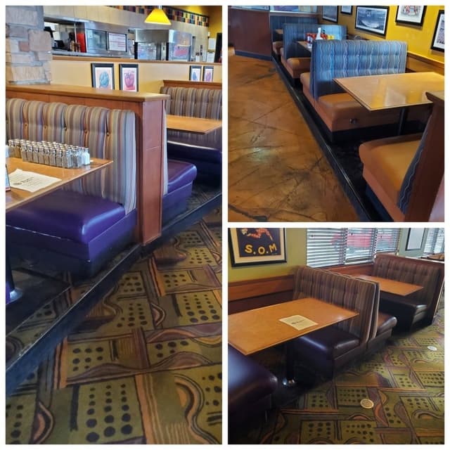 Restaurant booth upholstery by SouthPaw Upholstery